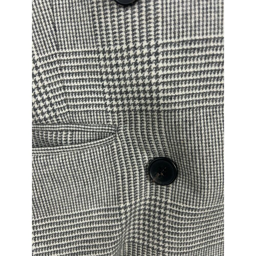 AllSaints Astrid Blazer Sz 2 Plaid Wool Oversized  Quiet Luxury modern classic - Picture 5 of 9